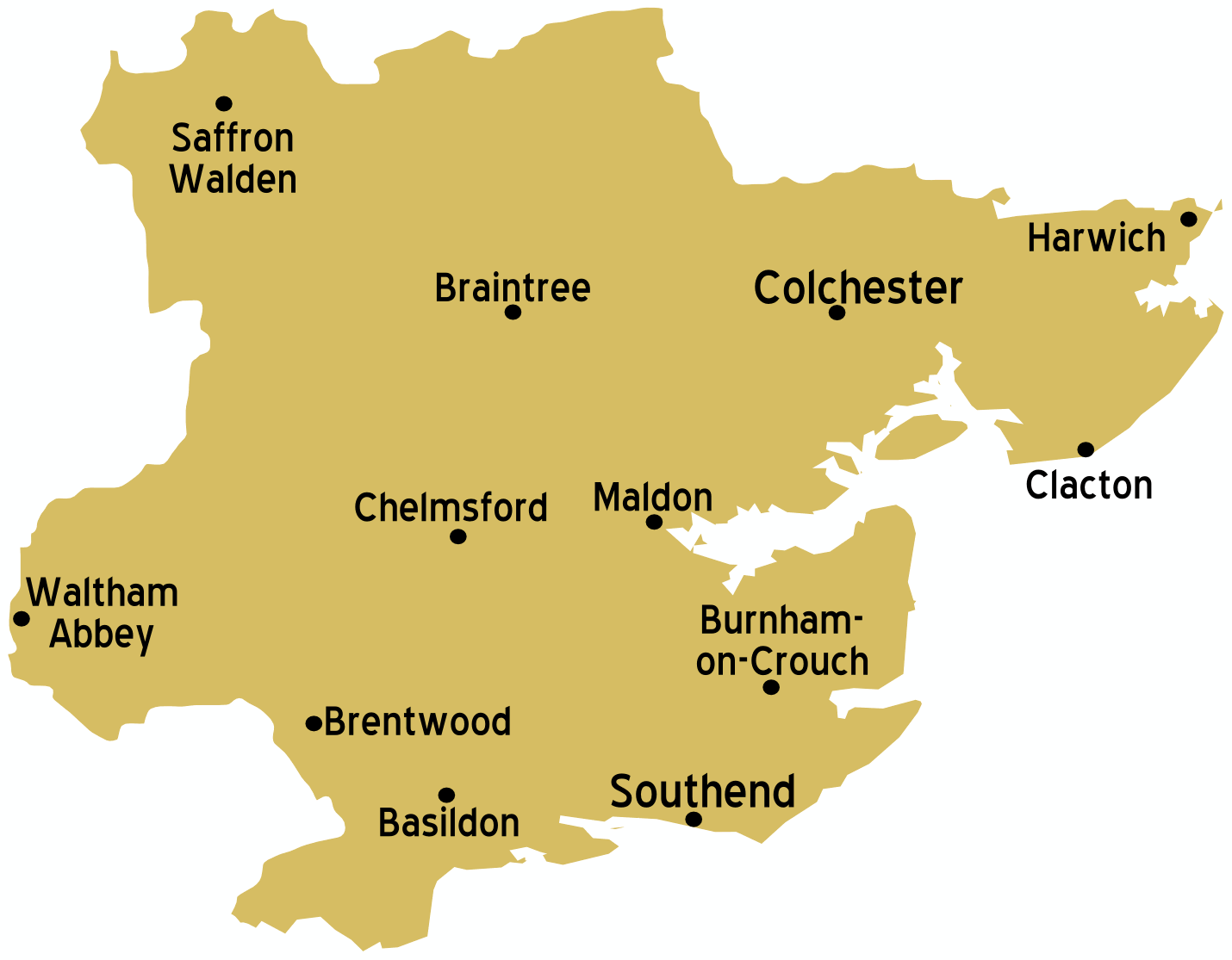 map of essex