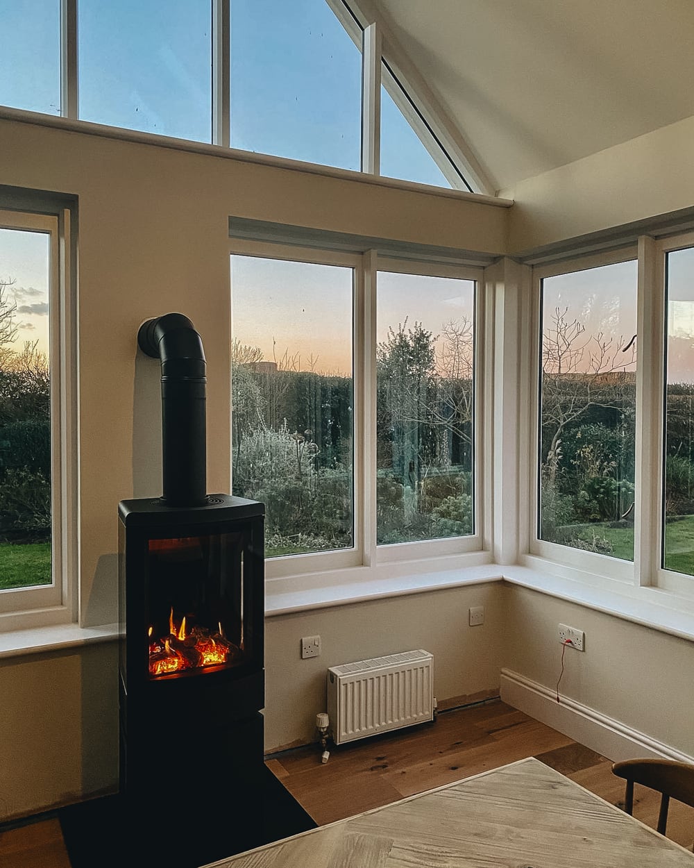 log burning stove in essex